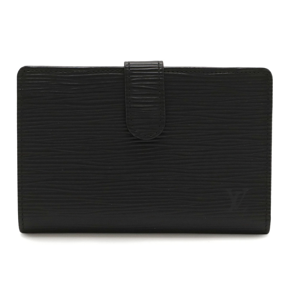 LOUIS VUITTON Epi Portefeuille Viennois coin purse leather black